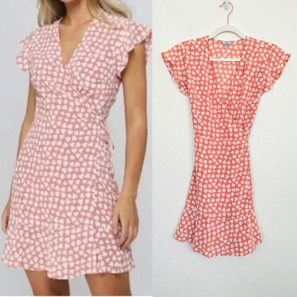 Rails Women's Leanne Sweetheart Print Wrap Dress … - image 1